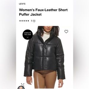 Levi’s Faux Leather Puffer Jacket